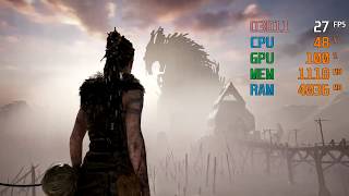 Radeon Vega 3 Graphics  AMD Athlon 200GE  Hellblade Senuas Sacrifice FPS Test [upl. by Strephonn]