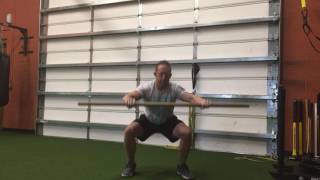 Squat Into Dowel Overhead [upl. by Oam]