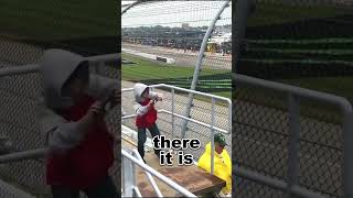 NASCAR Winds Knock him Off Balance 🏎️💨 funnymoments funny [upl. by Emoraj]