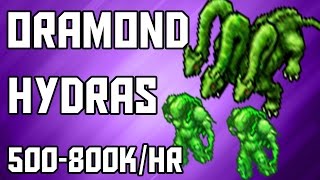 Tibia Where to Hunt – EK 150 Oramond Hydras 500800khr [upl. by Enattirb]