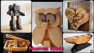 Nuevas Ideas de Artesanías Creativas con Madera  woodworking [upl. by Annaerb677]