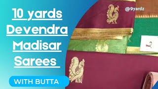 10 yards Devendra Madisar Sarees with butta 9yardzindiaslargestmadisar [upl. by Goar689]