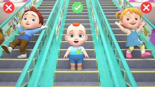 Escalator Safety Song  Educational Kids Songs  Boo Kids Song amp Nursery Rhymes [upl. by Aikrehs]