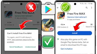 Come risolvere il problema Impossibile installare Free Fire Max nel Play Store [upl. by Edya66]