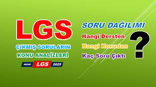 LGS SORU DAĞILIMI 2025 [upl. by Naujit]