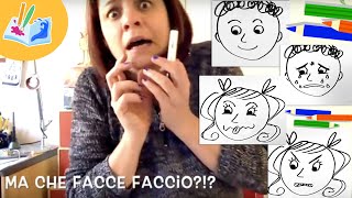 Facciamo le facce espressive Tutorial di disegno per bimbi [upl. by Silvan902]