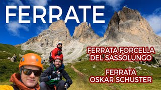 Ferrata Forcella del Sassolungo e Ferrata Oskar Schuster 4K  GoPro Hero 9 [upl. by Wollis45]