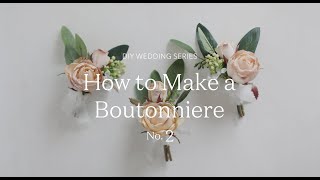 How to Make a Boutonniere with Fake Flowers  DIY Wedding Flowers [upl. by Dranyam]