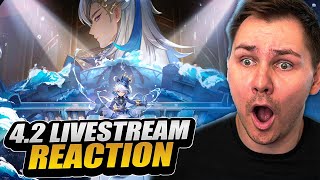 42 LIVESTREAM REACTION BEST UPDATE YET  Genshin Impact [upl. by Alyakem]