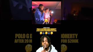 Polo G wasn’t feelin Jack Doherty’s Party 😭🤷🏽‍♂️💯 polog hiphop rap [upl. by Nomyt418]