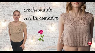 ⭐⭐⭐⭐❤como tejer blusa a crochet CALIFORNIA fácil y rápido parte 1 crocheteando con la comadre [upl. by Suraved]