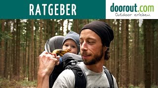 Tipps zur Wanderung mit Kind in der Kindertrage  dooroutcom [upl. by Nalahs]