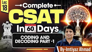 CSAT Preparation for UPSC 2025  Coding amp Decoding Part  01  UPSC Prelims  UPSC IQ [upl. by Arag]