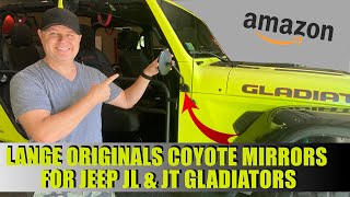 JEEP JL amp JT SIDE MIRRORS FOR GOING DOORLESS  Lange Originals Coyote Mirrors Install amp Review [upl. by Verneuil573]