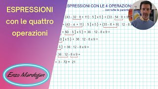 Espressioni con le 4 operazioni [upl. by Drandell]