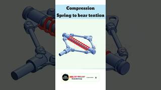 Compression Spring to bear tension 3d animation Solidworks Shorts diy [upl. by Ynaitirb]