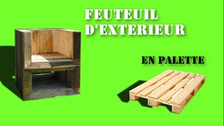 Fauteuil dextérieur en bois de palette [upl. by Oisangi]