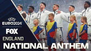 England sings national anthem before match vs Spain in UEFA Euro Final [upl. by Etteniotnna]