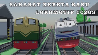 LOKOMOTIF CC203  ANIMASI KERETA API [upl. by Ursal]