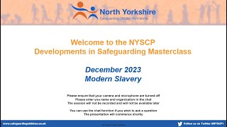 December 2023 NYSCP Masterclass Modern Slavery [upl. by Orest456]