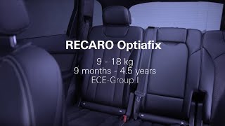 RECARO Optiafix How to install the child seat correctly [upl. by Justinn]