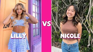 Lilly Ketchman Vs Nicole Laeno TikTok Dances Compilation May 2022 [upl. by Etnuahs]