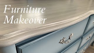 Chalk Paint Furniture Makeover  Blending Technique  Shading  Whitewash [upl. by Vowel]