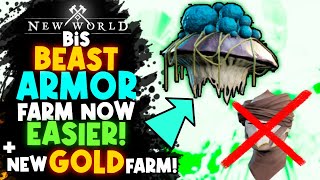 BiS Beast Armor Farm Just Got WAY Easier BUDGET Sandworm Gear Potential New Gold Farm ⚔️New World [upl. by Ztnarf308]