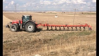 Türkiyenin En Büyük Traktörü ve Pulluğu 8737 Massey Ferguson [upl. by Erdeid]