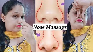 Nose Massage ll Slim noses massages ll nose shape Massage ll nose massage beauty [upl. by Anevad]