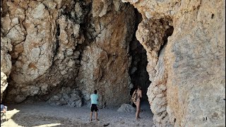 Hidden beaches and caves of the Himare coast in Albania [upl. by Thornburg]