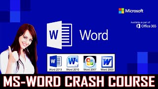 Ms Word Crash Course Training for Job  Included Classes For Basic CCC DCA DTP DFA etc  L01 [upl. by Ric]