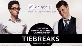 CarlsenCaruana Tiebreaks  2018 FIDE World Chess Championship [upl. by Kelcey127]