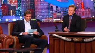 Dirk Nowitzki Reads His Nicknames at Conan OBrien Show 2014 [upl. by Irbmac125]