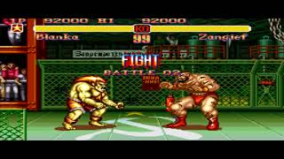 Blanka vs Zangief  Super Street Fighter II [upl. by Risteau232]