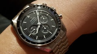 Omega Speedmaster 3861 sapphire sandwich unboxing and quick review First watch on the moon [upl. by Lucille16]