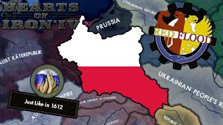 Conquering the east as Poland in Red Flood  Hearts of Iron IV [upl. by Nudd]