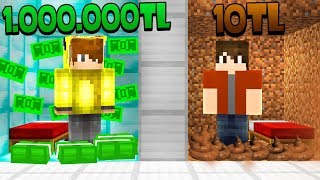 ZENGİN ODASI VS FAKİR ODASI 😱  Minecraft [upl. by Golanka]