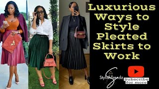 30 Most Elegant and Sophisticated Ways to Style Pleated Skirts  Stylish Ladies fashion new [upl. by Yelahs]