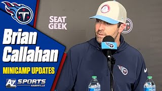 Titans HC Brian Callahan TVondre Sweat update Treylon Burks on special teams and more [upl. by Anerres]