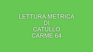 CATULLO CARME 64  Lettura metrica [upl. by Karoline305]