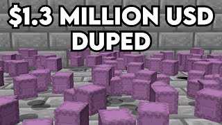 Duping on a PayToWin Minecraft Server 13M USD DUPED [upl. by Fitton397]