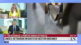 ANSES retiraron un busto de Néstor Kirchner por decisión de Pettovello [upl. by Enitsuga98]