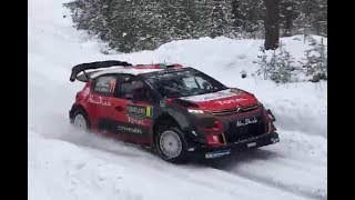 WRC Rally Sweden 2018  Thierry Neuville  Craig Breen  Andreas Mikkelsen  SS19  18022018 [upl. by Rramel]