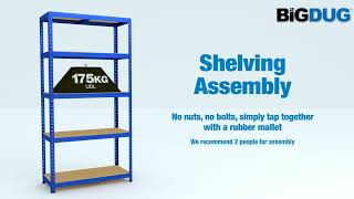 BiGDUG 3 Bay Boltless Shelving Mega Deal 3D Assembly [upl. by Nylhsa]