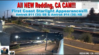 All New Redding CA RailCam with Amtrak Coast StarLight 11 and 14  08312023 [upl. by Alyahc]