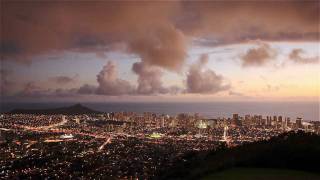 微速度 ハワイ タンタラスの丘 HDSunset  Tantalus Hill Hawaii Time Lapse dotcube [upl. by Marchese]