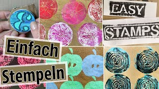 SUPER EINFACH STEMPEL SELBER MACHEN I DIY I Moosgummi [upl. by Jacobina]