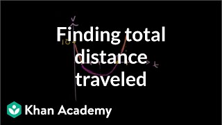 Total distance traveled by a particle  Differential Calculus  Khan Academy [upl. by Addia]