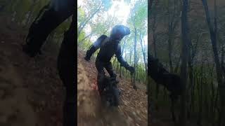 Steep descent on an EUC Front view euc monoenduro enduro [upl. by Sehcaep707]